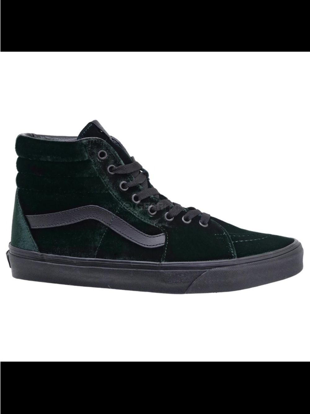 RARE Vans Velvet Sk8-Hi in Emerald Green/Black M4.5/W6 EUC